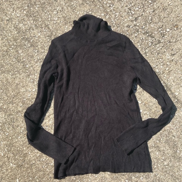 Time and Tru Black Turtleneck Size Large - Picture 1 of 6